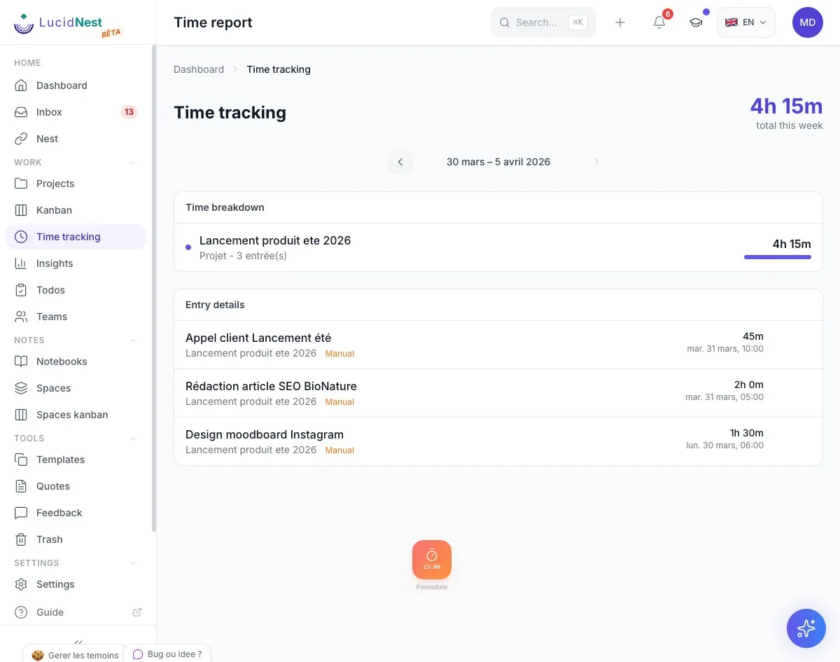 Time tracking