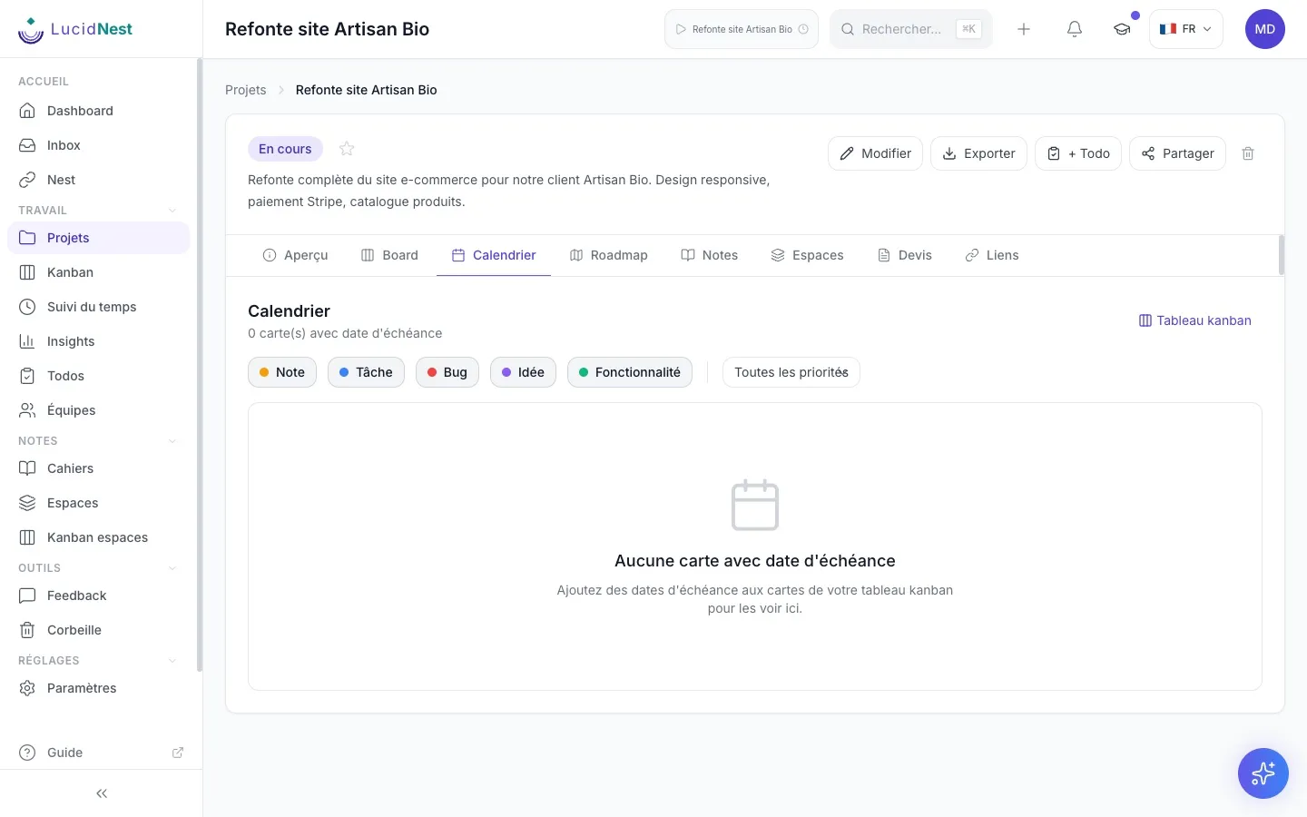 Tableau visuel